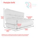 Ver imagem 3 de Futon Sofa Cama Casal D33 Tendencia Oriental Bege