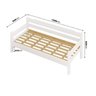Sofa Cama de Madeira Maciça Cor Branco - 2