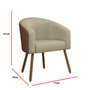 Ver imagem 3 de Poltrona Decorativa com Pés em Madeira Marselha