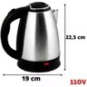 Chaleira Elétrica Bak 1.8l Inox 1100w Rápida Segura Econômica Design Moderno Rotação 360 Graus - 2
