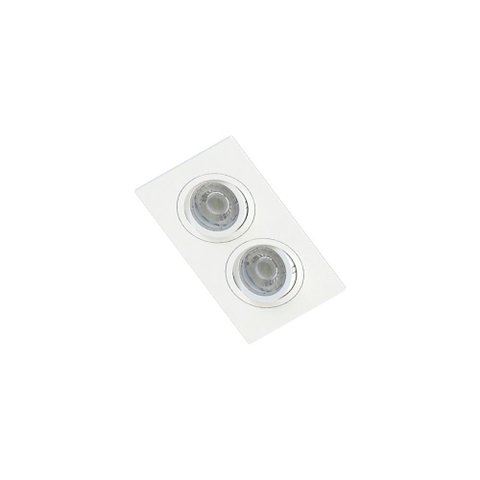 Spot de Embutir Plano Save Energy para 2 Lâmpadas Mr16 Gu10 Bivolt Branco
