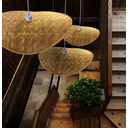 Ver imagem 7 de Lustre em Bambu Chapéu Artesanal Natural Rústico Palha Sala Restaurante Quarto Cozinha Varanda