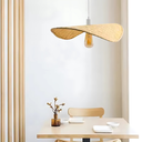 Ver imagem 1 de Lustre em Bambu Chapéu Artesanal Natural Rústico Palha Sala Restaurante Quarto Cozinha Varanda