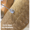 Ver imagem 2 de Lustre em Bambu Chapéu Artesanal Natural Rústico Palha Sala Restaurante Quarto Cozinha Varanda