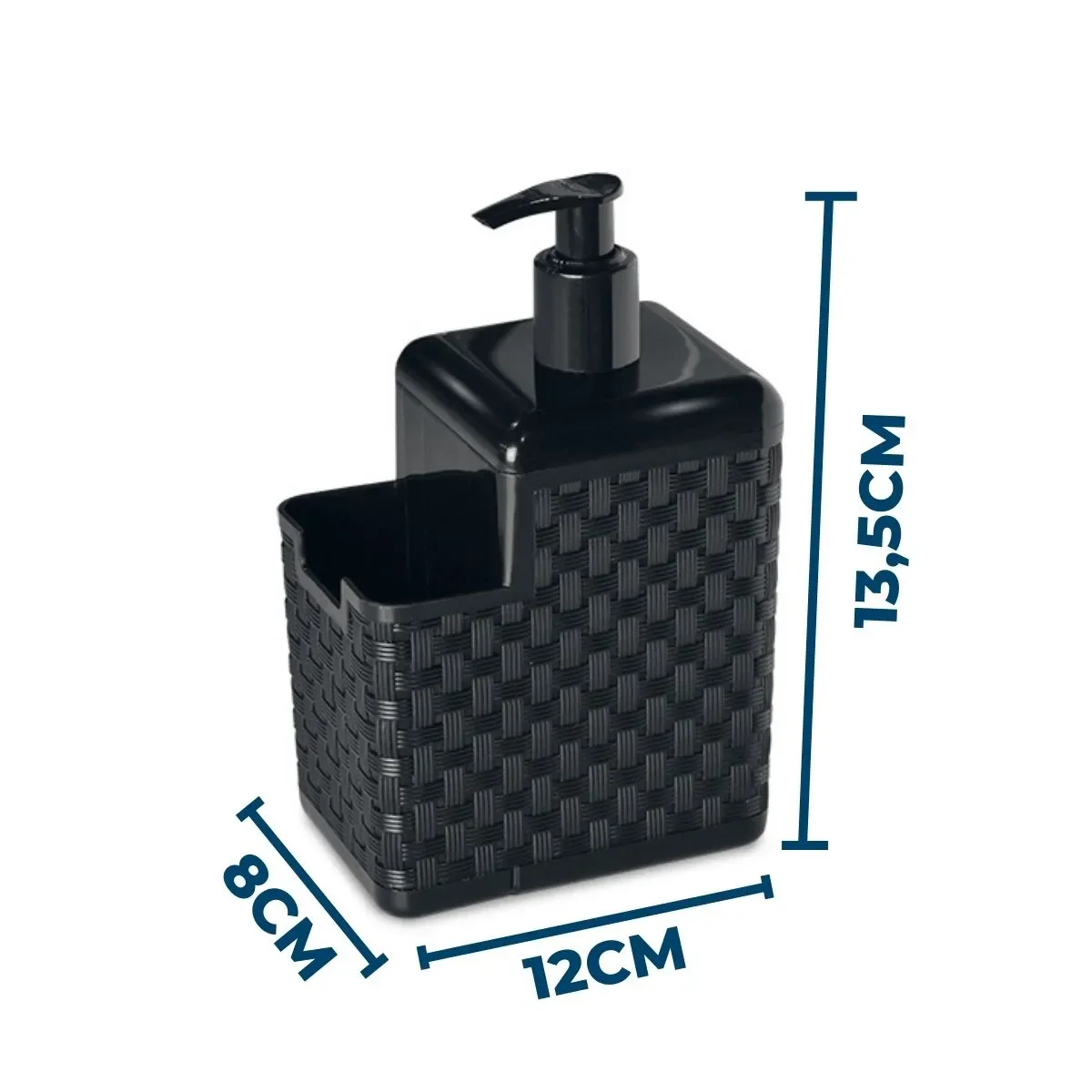 Kit Porta Detergente e Esponja com Bico Dosador + Lixeira de Pia com Tampa - 5