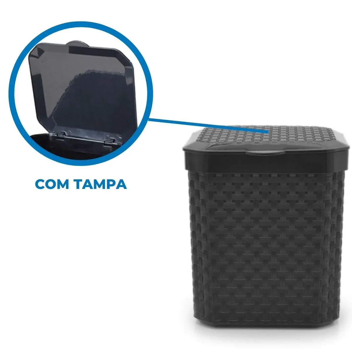 Kit Porta Detergente e Esponja com Bico Dosador + Lixeira de Pia com Tampa - 7