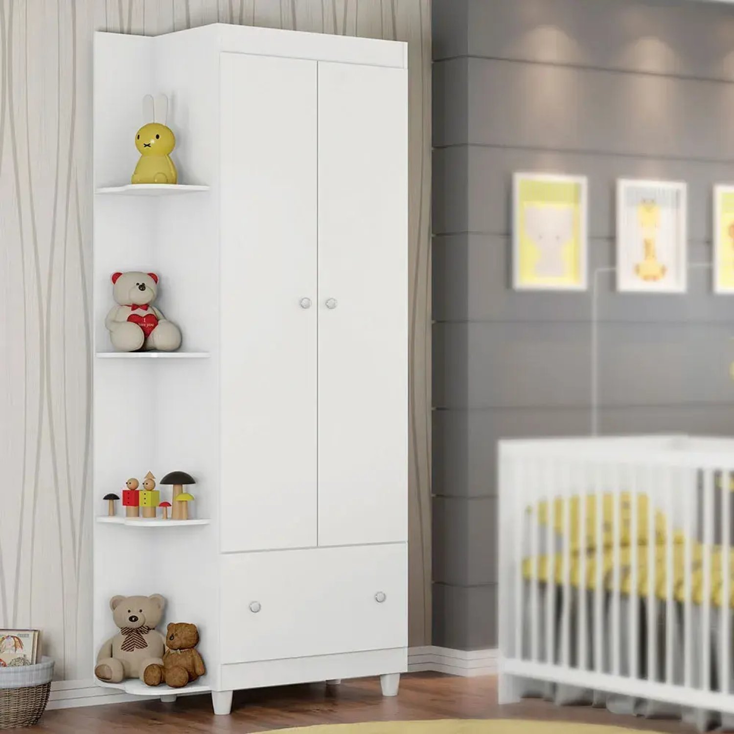 Quarto Infantil Berço e Guarda Roupa Mia - 3