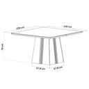 Ver imagem 3 de Mesa de Jantar 8 Lugares Amabile com Vidro Mel/nude/off White - Pnr Móveis