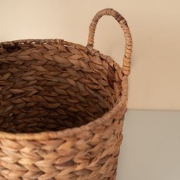 Cesto Organizador Redondo com Alças 37cm de Fibra Natural Multiuso - Oikos - 7