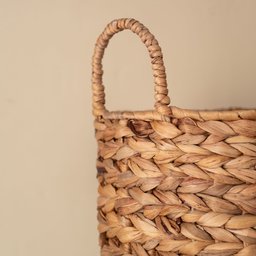 Cesto Organizador Redondo com Alças 37cm de Fibra Natural Multiuso - Oikos - 6