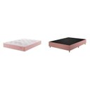 Ver imagem 2 de Conjunto Cama Box Casal Cairo com Molas Ensacadas 138CMX188CMX67CM Yescasa Rosa/Rose
