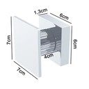 Ver imagem 6 de Kit Ducha Quadrada 20x20 Slim Ultra Fina + 1 Acabamento para Registro Base Deca Cogumelo até 1'' Pol