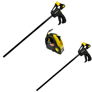 Kit 2 Grampos Sargento Aperto Rápido 18" Pol 450mm+1 Trena 5metros 19mm Fertak