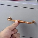 Ver imagem 2 de Kit 24 Puxadores para Móveis Alça Prata Velho Escovado 1767 Grenade Armários Gavetas