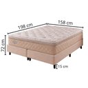 Ver imagem 6 de Conjunto Queen Base Box Champagne com Colchão Ecoflex 158x198x73