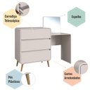 Ver imagem 4 de Cômoda Infantil com Penteadeira e 3 Gavetas Cv005 Linha Curve Completa Móveis