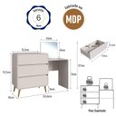 Ver imagem 2 de Cômoda Infantil com Penteadeira e 3 Gavetas Cv005 Linha Curve Completa Móveis