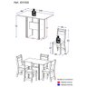 Conjunto Sala de Jantar Mesa 108 Cm com 4 Cadeiras Siena Multimóveis Ex1002 Preto - 4