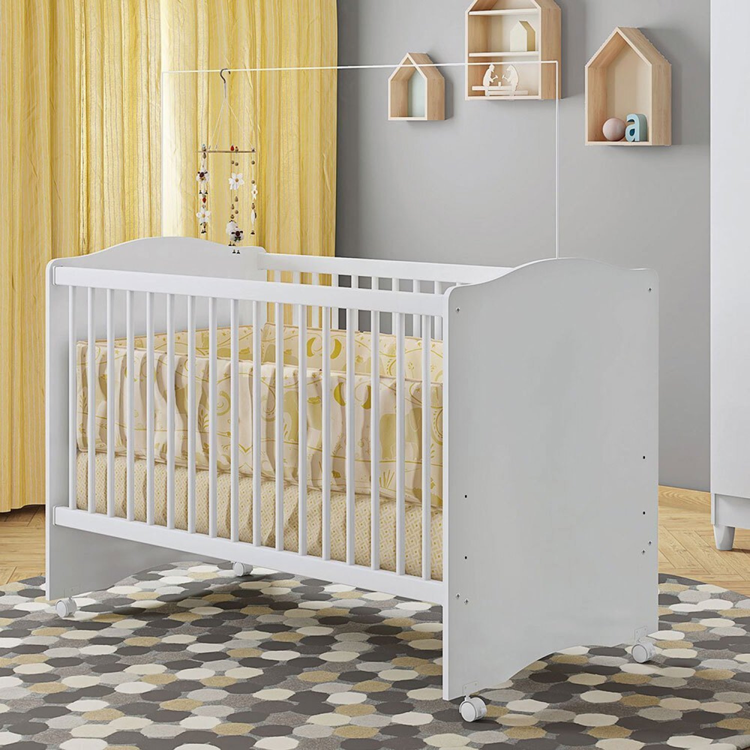 Quarto Infantil Berço, Cômoda e Guarda Roupa Lolly 3 Portas - 11