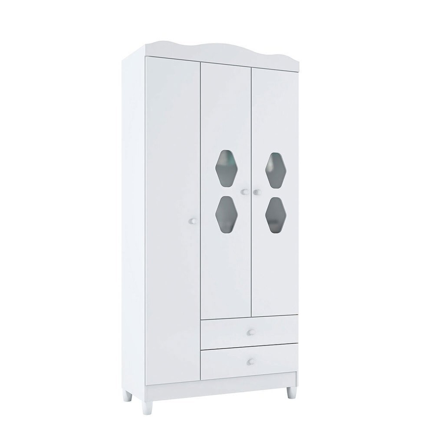 Quarto Infantil Berço, Cômoda e Guarda Roupa Lolly 3 Portas - 4
