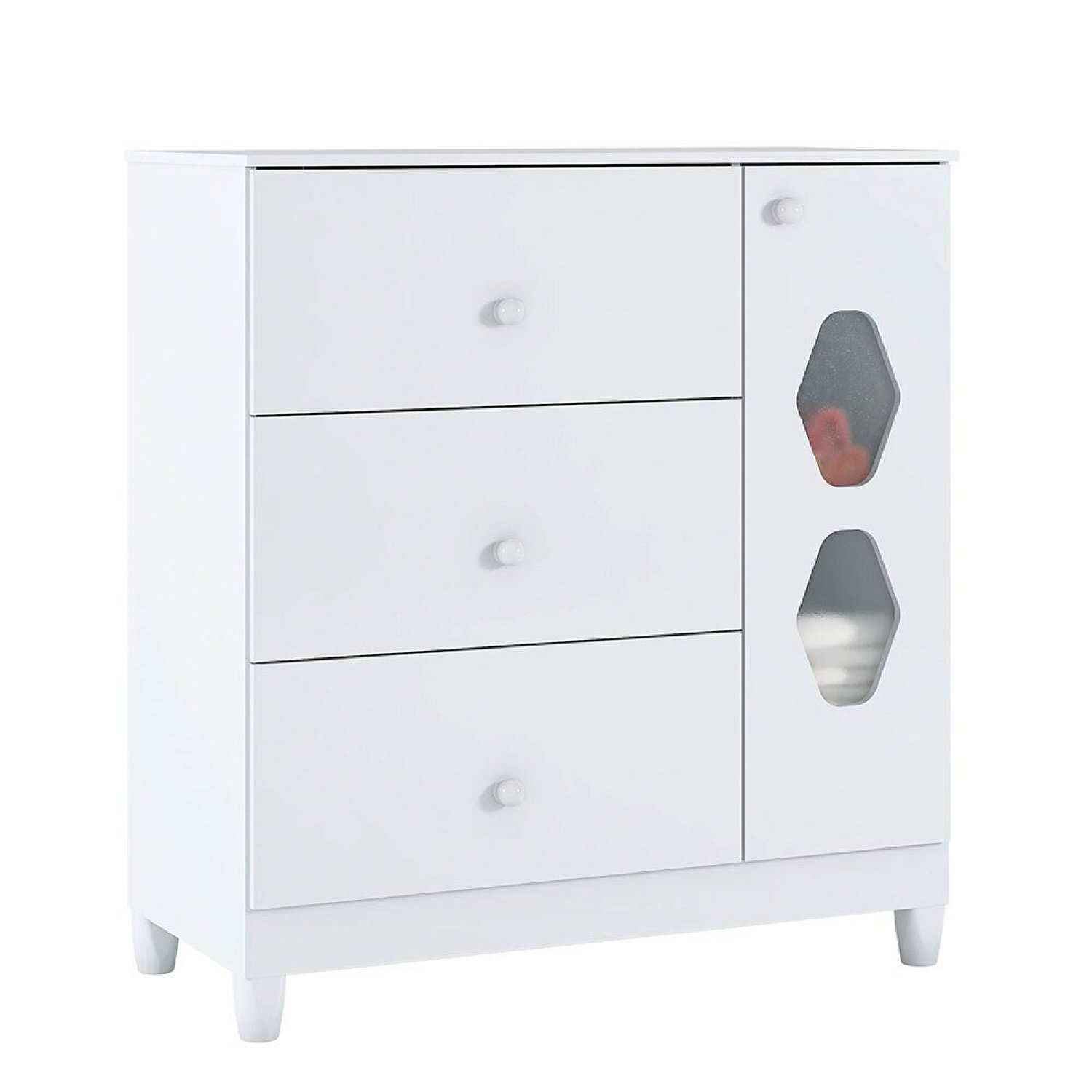 Quarto Infantil Berço, Cômoda e Guarda Roupa Lolly 3 Portas - 7