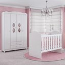 Ver imagem 1 de Conjunto Quarto Infantil Berço Yupi e Guarda-roupa 4 Portas Lolly