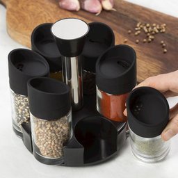 Porta Condimentos 6 Peças Temperos Suporte Giratorio Cozinha Casa - 5