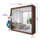 Ver imagem 4 de Guarda-roupa Casal 100% Mdf 2 Portas com Espelho 6 Gavetas California