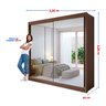 Guarda-roupa Casal 100% Mdf 2 Portas com Espelho 6 Gavetas California - 4