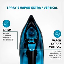 Ferro a Vapor F-53 Pt/az 220v - Mondial - 2