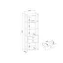 Ver imagem 4 de Estante Guarda Roupa para Closet 2 Gavetas Estilo Industrial Bege/Freijo/Preto