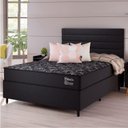 Ver imagem 1 de Conjunto Cama Box Casal Benim Molas Ensacadas 138CMX188CMX63CM Yescasa Preto