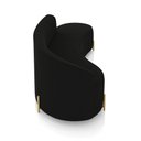 Ver imagem 7 de Sofá 4 Lugares Orgânico 220cm Pé Dourado Morgan Suede Preto D03 - D'Rossi