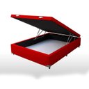 Ver imagem 1 de Box Bau Blindado Suede- Viuva 128x188x38 - Novo:vermelho