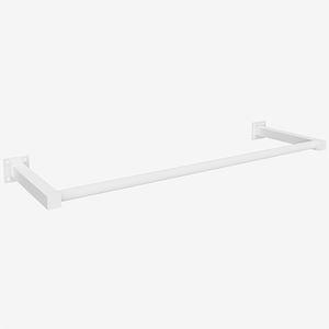 Arara de Parede para Loja Modelo Premium Leve Comac - 8 Tamanhos - Branco - 90cm