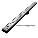 Ver imagem 4 de Ralo Linear Banheiro Seca Box 5x100 Inox Ondas Espelhado Coletor Preto com Sifão Tela (5cm x 100cm)