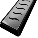 Ver imagem 3 de Ralo Linear Banheiro Seca Box 5x100 Inox Ondas Espelhado Coletor Preto com Sifão Tela (5cm x 100cm)