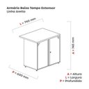Ver imagem 4 de Armário para Escritório Baixo com Extensor no Tampo 60cm