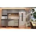 Ver imagem 1 de Cozinha Modulada Ambiente Line Composição 8 Gris Freijó - Kits Paraná