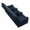 Ver mais imagens de Poltrona do Papai Reclinável Sala de Cinema Movie 3 Lugares Manual Baú USB Veludo Azul Gran Belo Mov
