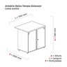 Armário para Escritório Baixo com Extensor no Tampo 60cm - 4