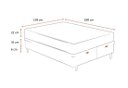 Ver imagem 4 de Cama Box Baú Casal 138 Bipartido Tecido Sintético Preto com Colchão Little Angel - Bello Box - Mola