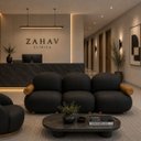 Ver imagem 2 de Sofá Leaf 250 cm 3 Lugares Orgânico Luxo Sala de Estar: Courino Sintético Preto