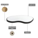 Ver imagem 7 de Bandeja Decorativa Orgânica Espelho Lapidado Luxo Lateral Couro Ecológico