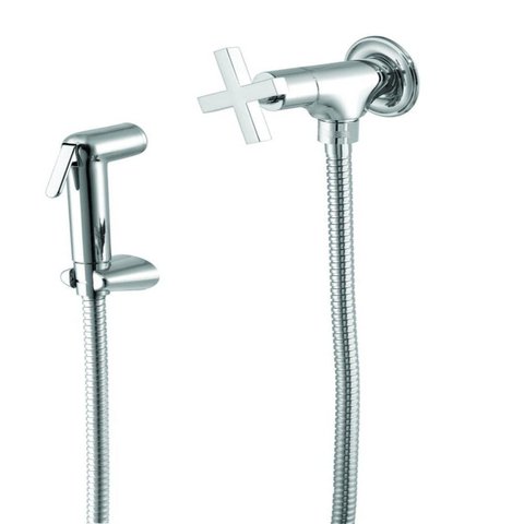 Ducha Higiênica com Registro 1850 1/4 de Volta Ômega Cromado Meber Metais