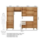 Ver imagem 3 de Cozinha Modulada Compacta 5 Peças 13 Portas MDF 300cm Itália Espresso Móveis