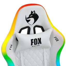 Cadeira Gamer Fox Racer Rgb Branca com Iluminação (led) - Logo Preta - 5