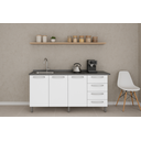 Ver imagem 2 de Gabinete Armário Cozinha Evidence Bertolini 1.60 Mt 100% Aço - 3 Portas- 4 Gavetas:branco