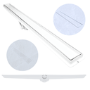 Ver imagem 2 de Ralo Linear Banheiro Seca Box 5x100 Oculto Plástico Coletor Branco com Sifão (5cm x 100cm)