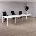 Ver imagem 1 de Estação de Trabalho 3 Lugares 360x120cm Branco Yescasa